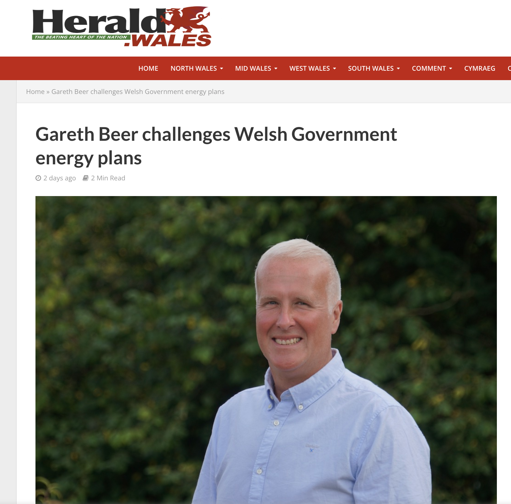 Herald Wales Article Sept 16th